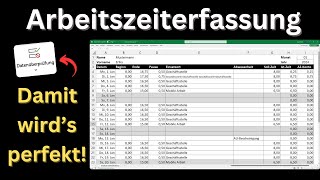 Excel Arbeitszeiterfassung kostenlose Vorlage ► mit Urlaub für unbegrenzte Jahre 2023 2024 [upl. by Clem]