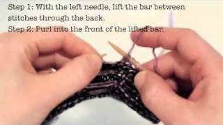 Make One Purl M1P Tutorial [upl. by Yreneh]