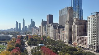 Chicago Loop District Millennium Park City Skyline Downtown Views [upl. by Denie]