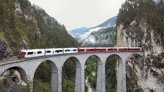 Glacier Express crossing Viaduct [upl. by Nirraj820]