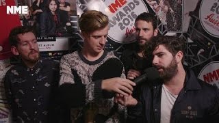 NME AWARDS 2016 Foals Talk About Playing Wembley Arena [upl. by Egroeg959]