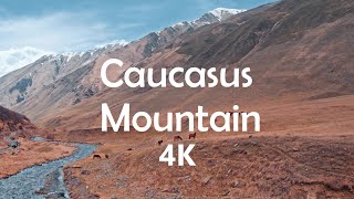 Caucasus Mountains 4K  4K Drone Footage [upl. by Trilbee]