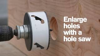 How to Enlarge a Hole With a Hole Saw [upl. by Virnelli]