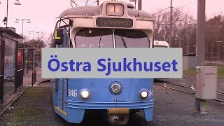 Östra Sjukhuset Spårvagnshållplats i Göteborg [upl. by Oknuj]