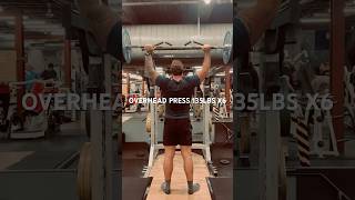 OVERHEAD PRESS 135LBS X6 [upl. by Attebasile725]