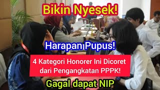 Bikin Nyesek‼️ Harapan Pupus 4 Kategori Honorer Ini Dicoret dari Pengangkatan PPPK Gagal Dapat NIP [upl. by Nagad]