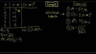 StatsAreFun Calculating the standard deviation of a sample definitional formula [upl. by Lunseth950]