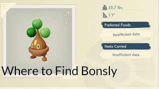 Pokemon Legends Arceus  Where to Find Bonsly [upl. by Kilan]