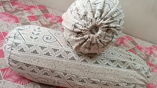 गोल गद्दी का कवर बनाने का तरीका  How to make Round Cushion  Bolster Cushion  Cylinder Cushion [upl. by Suilenrac]