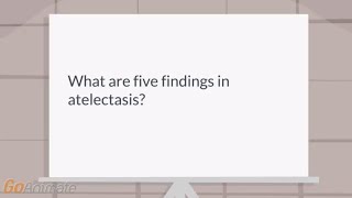 What are some findings of atelectasis [upl. by Annayhs]