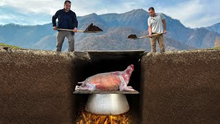 Whole Goat Baked In An Airtight Tandoor Underground All The Children Liked It [upl. by Shifrah3]