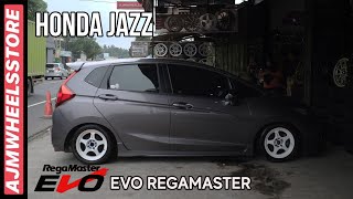 MODIFIKASI HONDA JAZZ VELG EVO REGA MASTER  AJMHEELSSTORE [upl. by Eimrots]