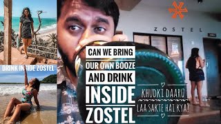 CAN WE BRING OUR OWN BOOZE amp DRINK INSIDE ZOSTEL GOKARNA  MANTRA CAFE LIVE MUSIC TravelWithZostel [upl. by Pirri]