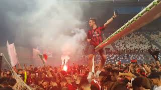 FESTEGGIAMENTI CURVA SUD MILANO DOPO LA VITTORIA DELLO SCUDETTO [upl. by Keviv]