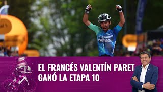 El francés Valentín Paret ganó la etapa 10 del Giro de Italia [upl. by Pas]