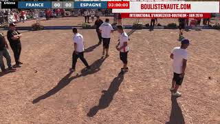 International à pétanque dAndrézieuxBouthéon  France Espoirs VS Espagne [upl. by Uoliram]