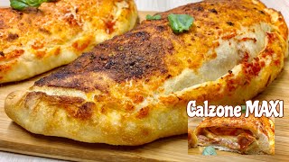 CALZONE MAXI AL FORNO 🍕 ricetta facile 🍕 STUFFED CALZONE PIZZA [upl. by Debo]