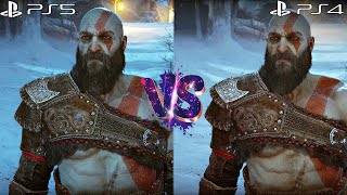 COMPARATIVO PS5 VS PS4 GOD OF WAR RAGNAROK RODANDO EM AMBOS [upl. by Kcirderfla]