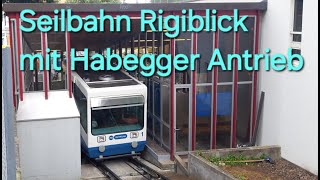 Seilbahn Rigiblick  Habegger Antrieb  ZVV [upl. by Ollayos943]