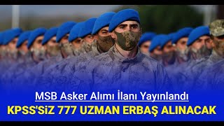 MSB 2024 yılı uzman erbaş alımı Başvuru nasıl yapılır Şartları nelerdir [upl. by Rosene456]