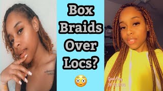 Box Braids Over Starter Locs Protective Style [upl. by Atiraj]