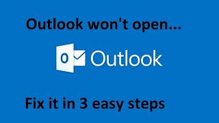 Outlook wont open How to fix it in 3 easy steps [upl. by Adlitam]