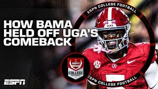 BREAKING DOWN how Alabama held off Georgias comeback attempt  ESPN College Football [upl. by Akkim]