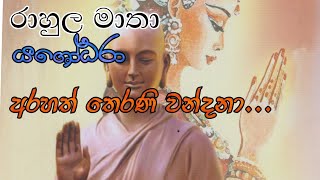 රාහුල මාතා යශෝධරා අරහත් තෙරණි වන්දනාව Rahula matha yashodara Rahulamatha yashodara [upl. by Ynaffat]