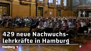 Senatsempfang Schulsenatorin Ksenija Bekeris begrüßt 429 neue Nachwuchslehrkräfte in Hamburg [upl. by Sirromed]