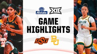 Oklahoma State at No 21 Baylor  Big 12 Womens Basketball Highlights  March 3 2024 [upl. by Eislrahc]