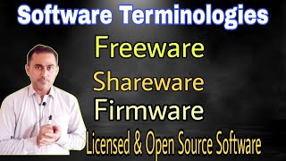 Freeware Shareware Firmware Licensed Software and Open Source Software Software Terminologies [upl. by Drarig]