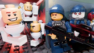 LEGO SKIBIDI TOILET Police SWAT episode 1 [upl. by Emmey]