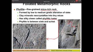 Physical Geology metamorphic rocks foliated rocks and non foliated rocks [upl. by Jocko193]