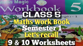 CLASS 5MATHS WORK BOOKSEMESTER 1LETS RECALL9 amp 10 WORKSHEETS [upl. by Su749]