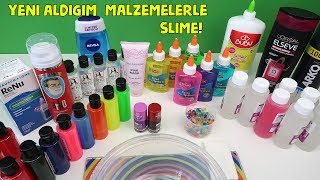 50 slime malzemesi ile orbeez slime yaptım renkli pogufuk slime oldu  Yemi Slime Malzemeleri [upl. by Ardnwahsal]