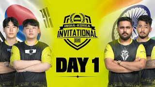 HINDI BGMI INDIA  KOREA INVITATIONAL  DAY 1 [upl. by Aromas515]