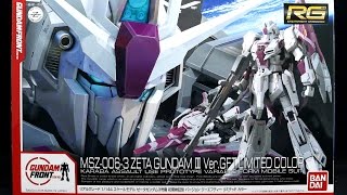 671  RG Zeta Gundam III Ver GFT Limited Color UNBOXING [upl. by Manda]