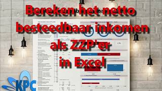 Bereken het netto besteedbaar inkomen als ZZPer in Excel [upl. by Anierdna]