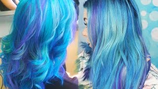 GALAXY HAIR TUTORIAL  Bunte Haare tönen auswaschbar [upl. by Tewfik]