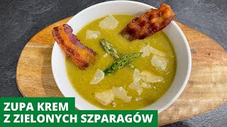 Keto zupa krem ze szparagów z avocado i bekonem [upl. by Rugg]