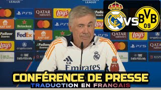 CONFERENCE DE PRESSE  FR  Real Madrid vs Borussia Dortmund  Ancelotti  LIGUE DES CHAMPIONS [upl. by Hephzipa783]