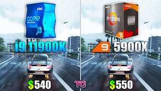 Core i9 11900K vs Ryzen 9 5900X  Test in 10 Games [upl. by Ellevehc]