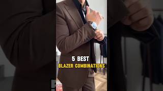 5 best blazer combinations  mensfashion fashion [upl. by Yrahk]