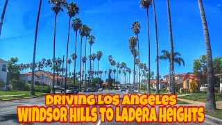 Driving Los Angeles View ParkWindsor Hills to Ladera Heights [upl. by Eilssel]