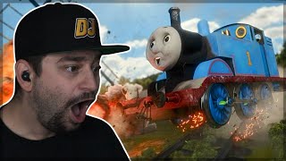 THAT ESCALATED QUICKLY 😂  Thomas the Train  UNHINGED VERSION REACTION [upl. by Ettenaj]