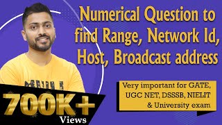 Lec45 Find Range Network Id Host Broadcast address with Numerical Examples in Hindi [upl. by Emmit]