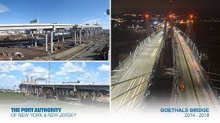 Goethals Bridge Construction TimeLapse [upl. by Akkire293]