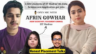 Most Demanding Placement talks with Afrin  Placement council IIT Madras BS Degree  GenZ IITian [upl. by Tawnya]