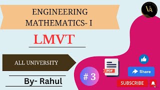 Lagrangian mean value theorem LMVT   Engineering Mathematics1  Vijaya Academy [upl. by Firmin350]