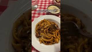 I tried tagliatelle al ragu at a restaurant and grocery store in Italy [upl. by Atiuqat563]